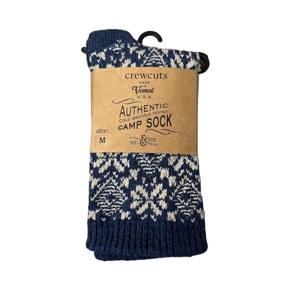 Crewcuts Made in Vermont Boys Authentic Cold Weather Tested Camp Sock Size M - Picture 1 of 6